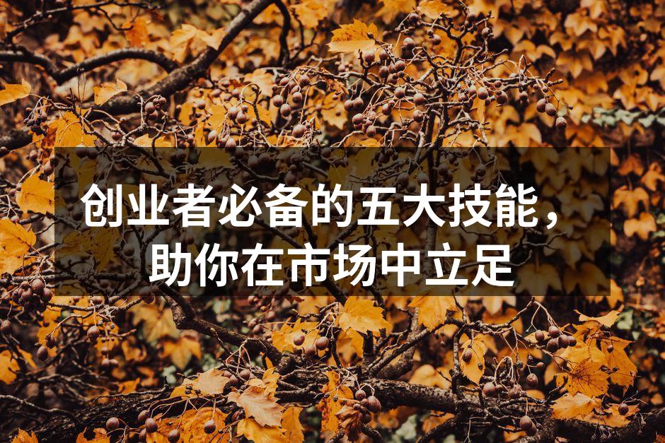 创业者必备的五大技能，助你在市场中立足